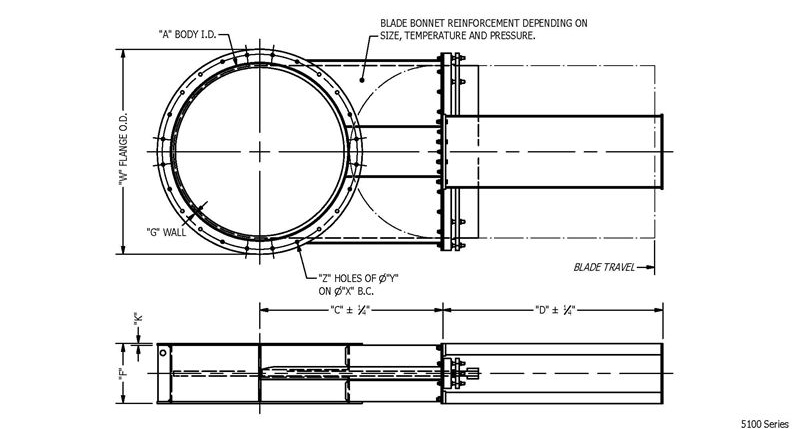 5100 Bonnetless Gate Valve