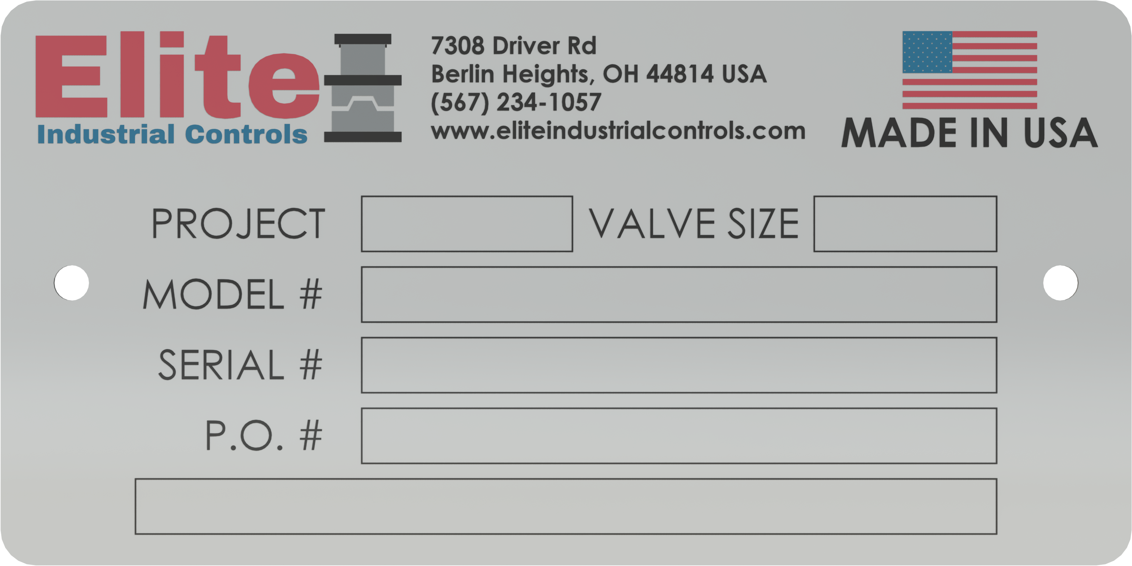 EIC Valve Tag