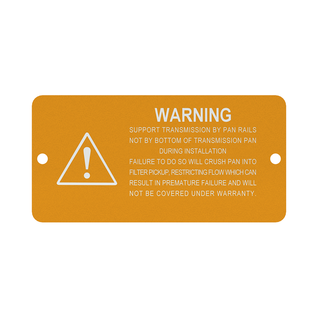 Engraved Warning Tag Example