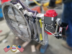 damper with spring return actuation