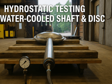 Shaft and disc assembly hydro testing