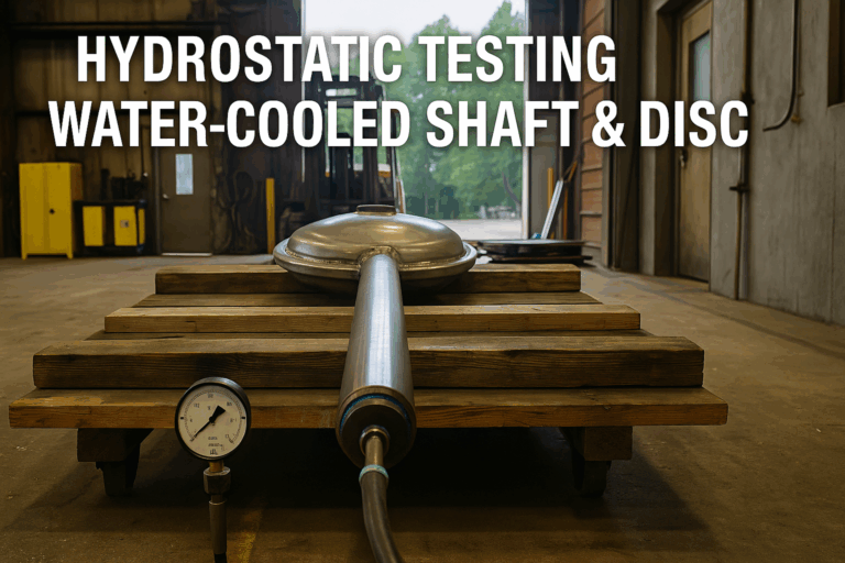 Shaft and disc assembly hydro testing
